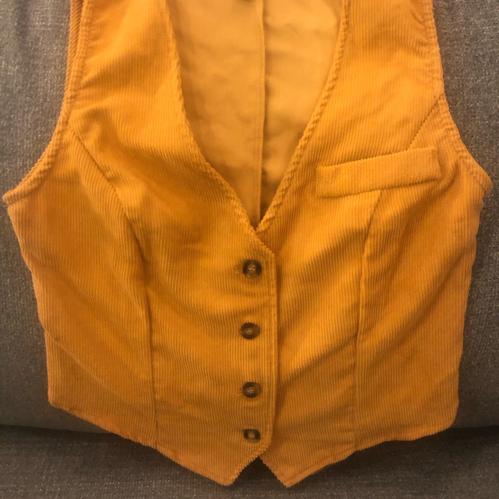 💕3/$19💕 Orange Corduroy Vest